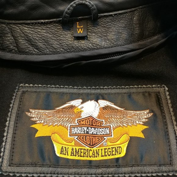 Women's Large L Harley-Davidson Leather Jacket With Liner - Picture 3 of 8